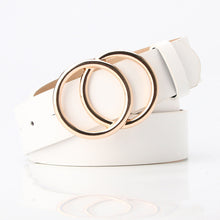 Load image into Gallery viewer, Belt round Buckle Alloy Snap Belt Student Minimalist Pant Belt Sweater Coat Decoration