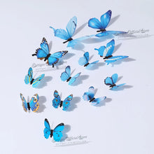 Load image into Gallery viewer, 12Pcs 4D Hollow Butterfly Wall Sticker DIY Home Decoration Wall Stickers wedding Party Wedding Decors Butterfly Kids Room Decors