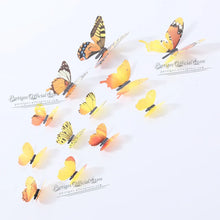 Load image into Gallery viewer, 12Pcs 4D Hollow Butterfly Wall Sticker DIY Home Decoration Wall Stickers wedding Party Wedding Decors Butterfly Kids Room Decors