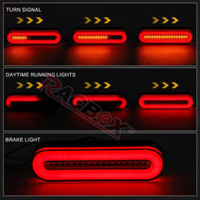 Load image into Gallery viewer, 12V 24V Car Truck LED Flowing Turn Signals Brake Lights 3 in 1 Tail Taillight Flash indicator RV ATV UTV Red Yellow Stop Lamps