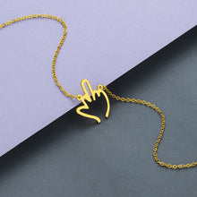Load image into Gallery viewer, Stainless Steel Pendant Necklace Gesture Clavicle Chain Jewelry