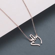 Load image into Gallery viewer, Stainless Steel Pendant Necklace Gesture Clavicle Chain Jewelry