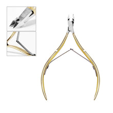 Load image into Gallery viewer, Manicure Cuticle Nipper Exfoliating Barbed Fingernail Clipper Scissors Gold Stainless Steel Manicure Implement