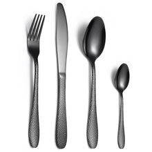 Load image into Gallery viewer, Cube Tableware Set Four-Piece Set Creative Western Food Steak Knife, Fork and Spoon Gold Stainless Steel Knife and Forks
