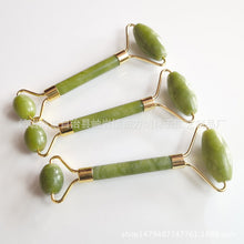 Load image into Gallery viewer, Massager Green Phoenix Jade Horn Scraping Board Set Facial and Facial Massage Stick...