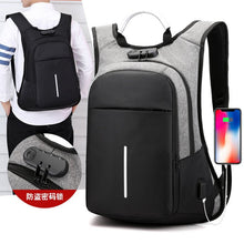 Load image into Gallery viewer, 15.6-inch laptop bag password lock backpack