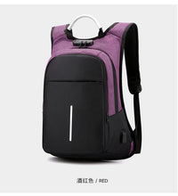Load image into Gallery viewer, 15.6-inch laptop bag password lock backpack