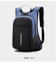 Load image into Gallery viewer, 15.6-inch laptop bag password lock backpack