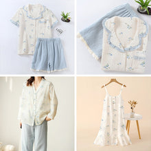 Load image into Gallery viewer, 135x50cm Pure Color Crepe Double-Layer Cotton Yarn Fabric, Making Soft Pajamas Clothes Fabric DIY Clothing Cloth YHTJ0113