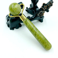 Load image into Gallery viewer, Natural Jade Beauty Container Double-Headed Jade Roller Facial Full Set Massage Beauty Container