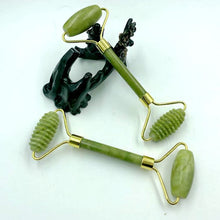Load image into Gallery viewer, Natural Jade Beauty Container Double-Headed Jade Roller Facial Full Set Massage Beauty Container