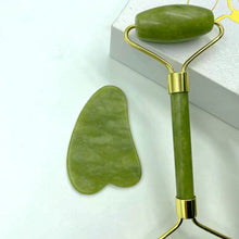 Load image into Gallery viewer, Natural Jade Beauty Instrument Double-Headed Jade Roller Facial Full Set Massage Beauty Instrument