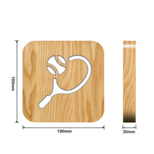 Load image into Gallery viewer, Sports Tennis Shape Table Lamp Daily Home Decoration Decoration Wooden Craftwork Bedroom Night Light Ambience Light