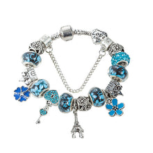 Load image into Gallery viewer, Diy Bracelet Fashion Crystal String Beads Bracelet Eiffel Tower Pendant Bracelet