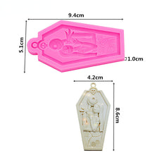 Load image into Gallery viewer, Couple Skeleton Man Keychain Mould-Halloween nightmare christmas for Resin foodsafe Mold-Polymer Clay Necklace Silica gel mould