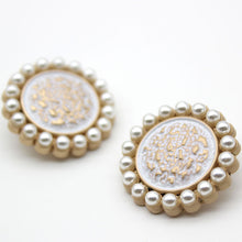 Load image into Gallery viewer, 5pcs/Set Esstudio Retro Style Metal Button Suit Coat Overcoat Pearl Buttons Clothing Decorative Buttons
