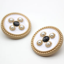 Load image into Gallery viewer, 5pcs/Set Esstudio Retro Style Metal Button Suit Coat Overcoat Pearl Buttons Clothing Decorative Buttons