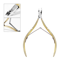Load image into Gallery viewer, Manicure Cuticle Nipper Exfoliating Barbed Fingernail Clipper Scissors Gold Stainless Steel Manicure Implement