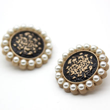 Load image into Gallery viewer, 5pcs/Set Esstudio Retro Style Metal Button Suit Coat Overcoat Pearl Buttons Clothing Decorative Buttons