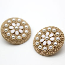 Load image into Gallery viewer, 5pcs/Set Esstudio Retro Style Metal Button Suit Coat Overcoat Pearl Buttons Clothing Decorative Buttons