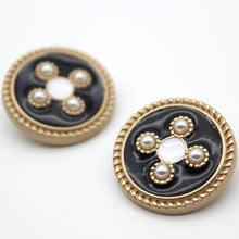 Load image into Gallery viewer, 5pcs/Set Esstudio Retro Style Metal Button Suit Coat Overcoat Pearl Buttons Clothing Decorative Buttons