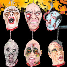 Load image into Gallery viewer, Horror Hanging Prop Terror Halloween Skull Necklace Skull Ghost Festival Trick Toy Haunted House Decorations Horror Scary Props