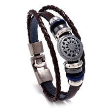 Load image into Gallery viewer, Men's Weaving Cattle Leather Bracelet Simple Student Couple Jewelry