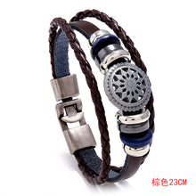 Load image into Gallery viewer, Men's Weaving Cattle Leather Bracelet Simple Student Couple Jewelry