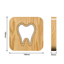 Load image into Gallery viewer, Tooth Shape Wooden Small Night Lamp Crafts Decoration USB Night Light