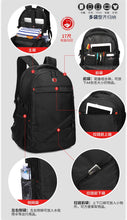 Load image into Gallery viewer, Large outdoor sports black nylon backpack for Men