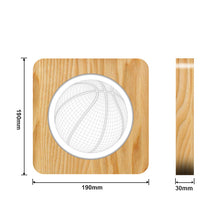Load image into Gallery viewer, Sports Basketball Shape Wooden Lamp Acrylic Night Light Holiday Gift Bedroom Light