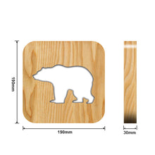 Load image into Gallery viewer, Polar Bear Wooden Lamp Children's Bedroom Decoration Bedside Lamp Creative Animal Wooden Table Lamp