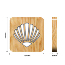 Load image into Gallery viewer, Shell-shaped wooden lamp 3D night light Decorative ambient light Home furnishings Gift decorations