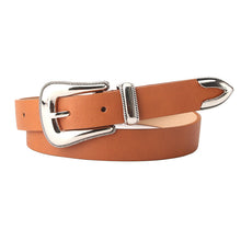 Load image into Gallery viewer, Belt Retro Three-Piece Carved Buckle All-Match Dress Decorative Pu Belt with Coat