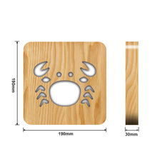 Load image into Gallery viewer, Crab Wooden Animals Lamp Children's Room Bedroom Decorative Lamp