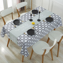 Load image into Gallery viewer, PVC Rectangular Tablecloth Printed Tablecloth Simple Dining Table Tablecloth