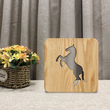 Load image into Gallery viewer, Animal Horse Modeling Wooden Table Lamp Creative Daily Decoration Small Night Lamp