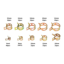 Load image into Gallery viewer, 155PCS 6-22mm Car & Truck Spring Clips Fuel Oil Water Hose Clip Pipe Tube Clamp Fastener Assortment Kit
