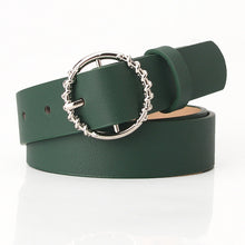 Load image into Gallery viewer, Jeans Pu Belt Fashion round Buckle Pattern All-Match Dress Decorative Belt
