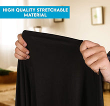 Load image into Gallery viewer, Black 6FT 2 Pcs Spandex Fitted Stretch Tablecloth Rectangular Training Stretch Table Cover For Banquet CAI1447