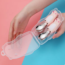 Load image into Gallery viewer, Set Cartoon Baby Spork Infant Creative Solid Food Tools Feeding Tableware