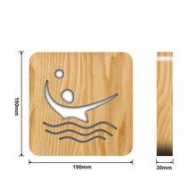 Load image into Gallery viewer, Water Volleyball Shape Solid Wood Table Lamp Wooden Table Lamp Children Bedroom Light