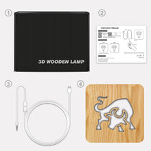 Load image into Gallery viewer, Bullfight Wooden Table Lamp Bedroom Light Home Decoration