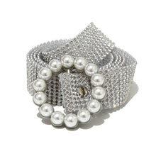 Load image into Gallery viewer, Diamond Band 9 Rows Full Rhinestone Inlaid Belt Fashion Matching Clothing Belt
