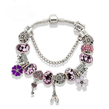 Load image into Gallery viewer, Fashion Crystal String Beads Bracelet Eiffel Tower Pendant Bracelet