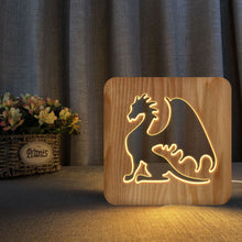 Load image into Gallery viewer, Dinosaur Hollow Small Night Lamp 3D Decorative Table Lamp Children's Bedroom Bedside Lamp