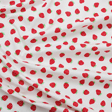 Load image into Gallery viewer, 160x50cm Cotton Chino Fruit Pineapple Strawberry Peach Dress Cloth, Bed Sheet Tablecloth Handmade Shell Fabric