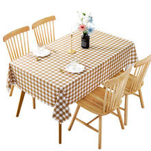 Load image into Gallery viewer, Universal Waterproof and Oil-Proof Plastic PVC Table Cloth Nordic Ins Printing Thick Checks round Table Disposable Tablecloth