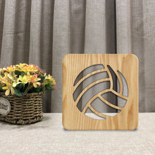 Load image into Gallery viewer, Sports Style Volleyball Wooden Lamp Home Decorative Table Lamp Crafts Ornaments