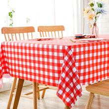 Load image into Gallery viewer, Universal Waterproof and Oil-Proof Plastic PVC Table Cloth Nordic Ins Printing Thick Checks round Table Disposable Tablecloth